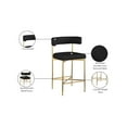 thumbnail image 2 of Meridian Furniture Rivage Black Durable Linen Textured Fabric Stool (Set of 2), 2 of 8