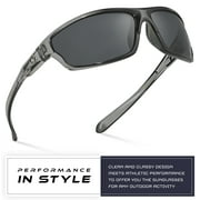 Polarized Wrap Around Sports Sunglasses for Men Women Driving Fishing Running Cycling Sun Glasses