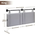 thumbnail image 5 of Weture Wall Mounted King Headboard with USB and Type-C Port, Headboard for King Size Bed with Adjustable Fabric Straps, Hanging Upholstered Headboard for Bedroom(Grey, King), 5 of 7