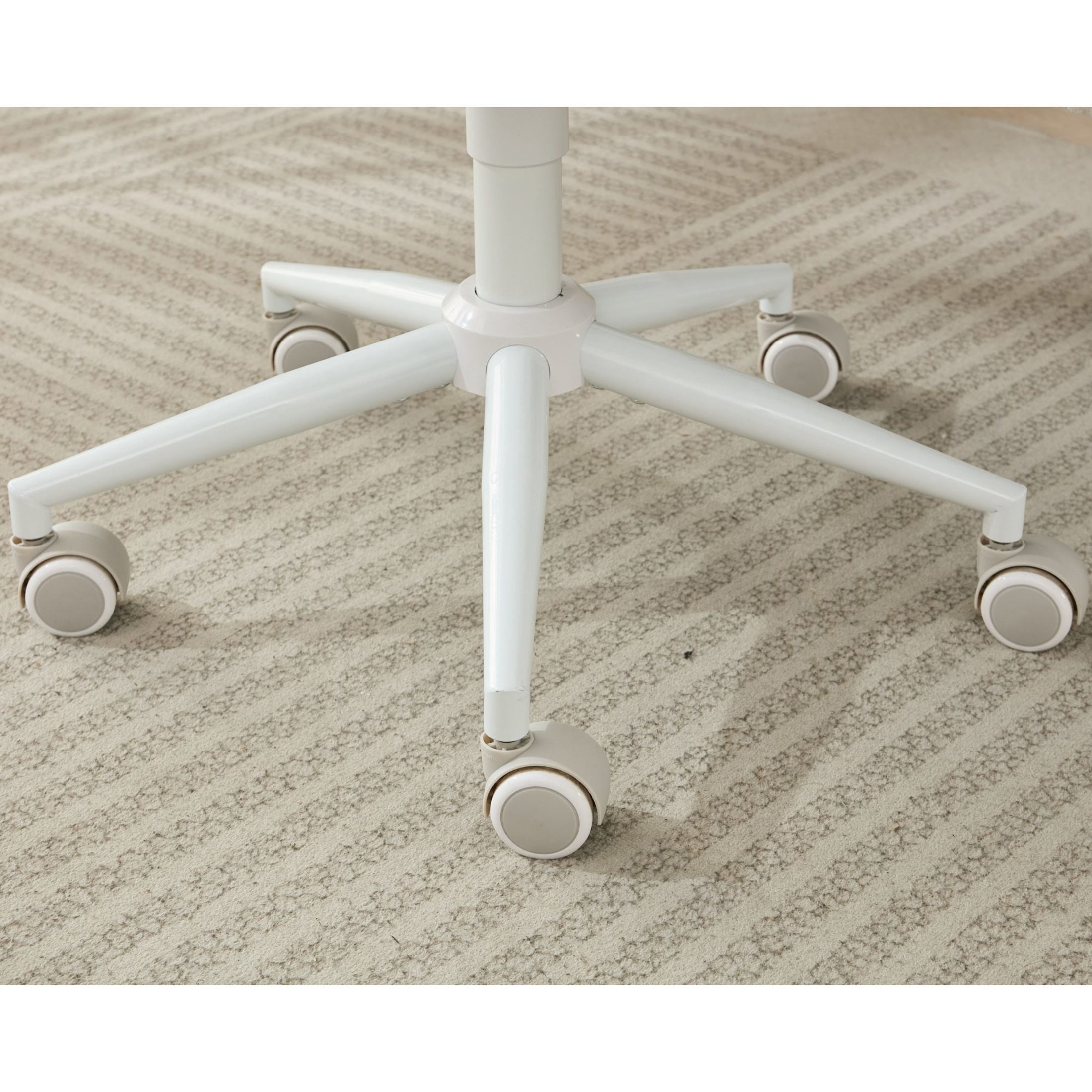 GDF Studio Meditation Chair Plus with Cross-Legged Seat, Lumbar Support & Wheels, Ivory