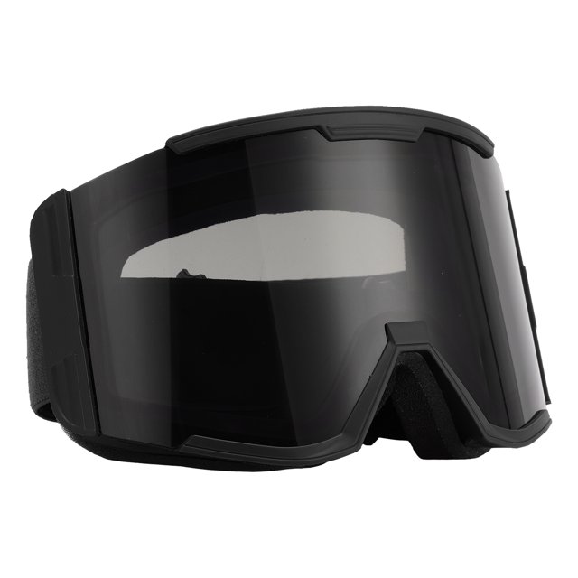 Lunettes de Protection de Ski, Système d'Air Anti-Buée Ceinture Réglable Vision Ultra Grand Lunettes de Ski de Plein Air pour Planche à Neige Cadre Noir Lentille Grise, Cadre Noir Lentille Argentée, Cadre Noir Rouge