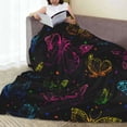thumbnail image 5 of Yiaed Butterfly Pattern Fleece Throw Blanket,Fleece Throw Blankets for Couch & Bed All Season Use -60"x50", 5 of 6