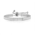 thumbnail image 1 of AMERTEER Popular Rectangular Zircon Bracelet Women Adjustable Crystal Birthstone Jewelry, 1 of 6
