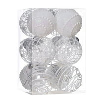 Hwkond Christmas Tree Decorations Clearance Hot Christmas Balls Indoor Outdoor Venue Decoration Gift Balls Christmas Tree Decoration Christmas Balls(White,2.76in)
