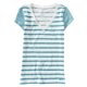 thumbnail image 1 of Aeropostale - Camiseta básica con cuello en V a rayas para mujer, azul, extragrande Aeropostale  Camiseta básica, 1 of 2