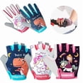 thumbnail image 3 of Kids Children Fingerless Gloves Half Finger Cycling Glove Boy Girl Bike Bicycle Skating Training Exercise Protection Gloves, 3 of 9