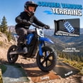 thumbnail image 4 of Joyracer 24V Electric Dirt Bike for Kids, 250W Powered Motorcycle,Ride on Toys with 3 Speed Modes, Twist Grip Throttle, Rear Disc Brakes, 15" Pneumatic Tire, Blue, 4 of 6