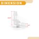 thumbnail image 4 of 6 Pcs Automotive Vacuum Tubing Connector 90 Degree 3/8" L Shaped Vacuum Tubing Connector Assortment 2 Way Vacuum Line Fittings - Plastic Transparent, 4 of 6