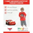 thumbnail image 3 of Disney Pixar Cars Lightning McQueen Toddler Boys T-Shirt and Shorts Outfit Set Toddler to Big Kid, 3 of 5