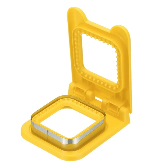 Sandwich Maker Sandwich Cutter, Square Cookie Cutters Suitable for Lunch Bento Box, Yellow