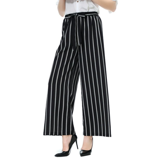 Lolmot Women'S Capri Pants Fashion Solid Elastic Waist Pants Loose