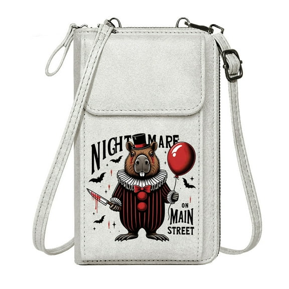 OIDERY Cell Phone Purse with Zipper Crossbody Bags for Women Bat Haunted Cemetery Witch Skeleton Halloween Pumpkin Ghost Personalized Gifts for Girlfriend Friends for Valentine's Day Birthday Gifts