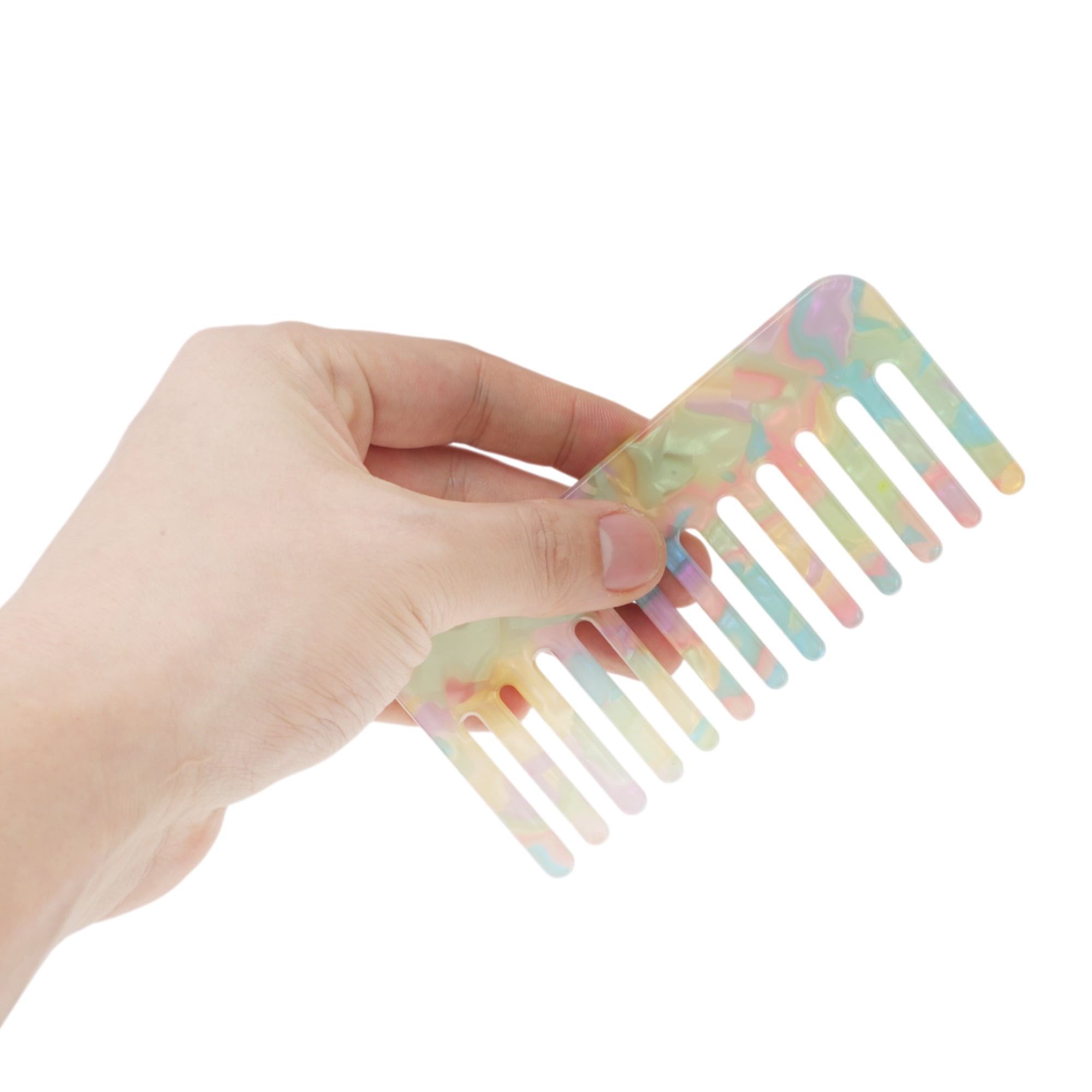 Unique Bargains 1 Pc Vintage Portable Wide Tooth Comb for All Hair Types Multicolored
