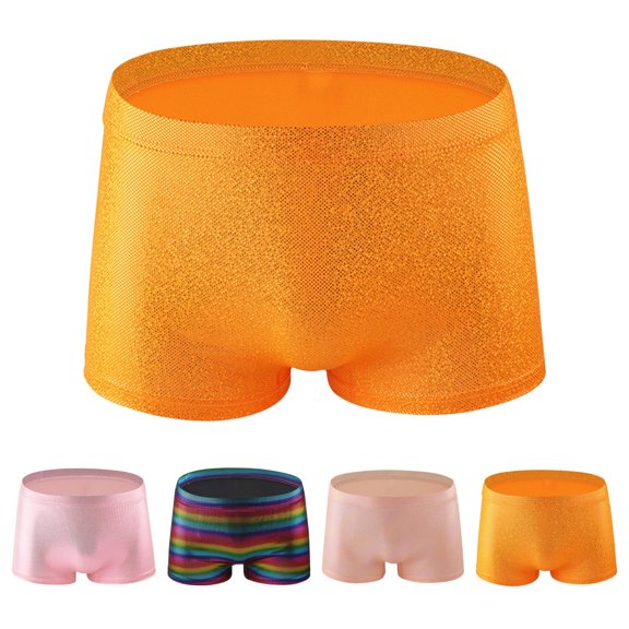 HVOBTTY Mens Fashion Comfty Underpants, Everyday Comfortable Briefs for Men, Men's Casual Solid Color Sports Soft Comfortable Elastic Breathable Low Waist Underpants Pink, L