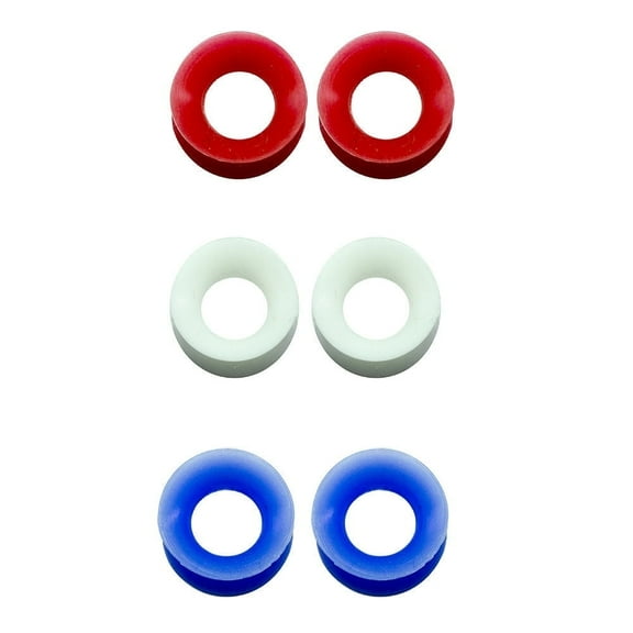 3 Pairs of Thin Silicone 2G-1/2"inch Glow in the Dark Flexible Ear Skin Tunnels