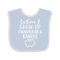 Inktastic Banker Future Job Boys or Girls Baby Bib