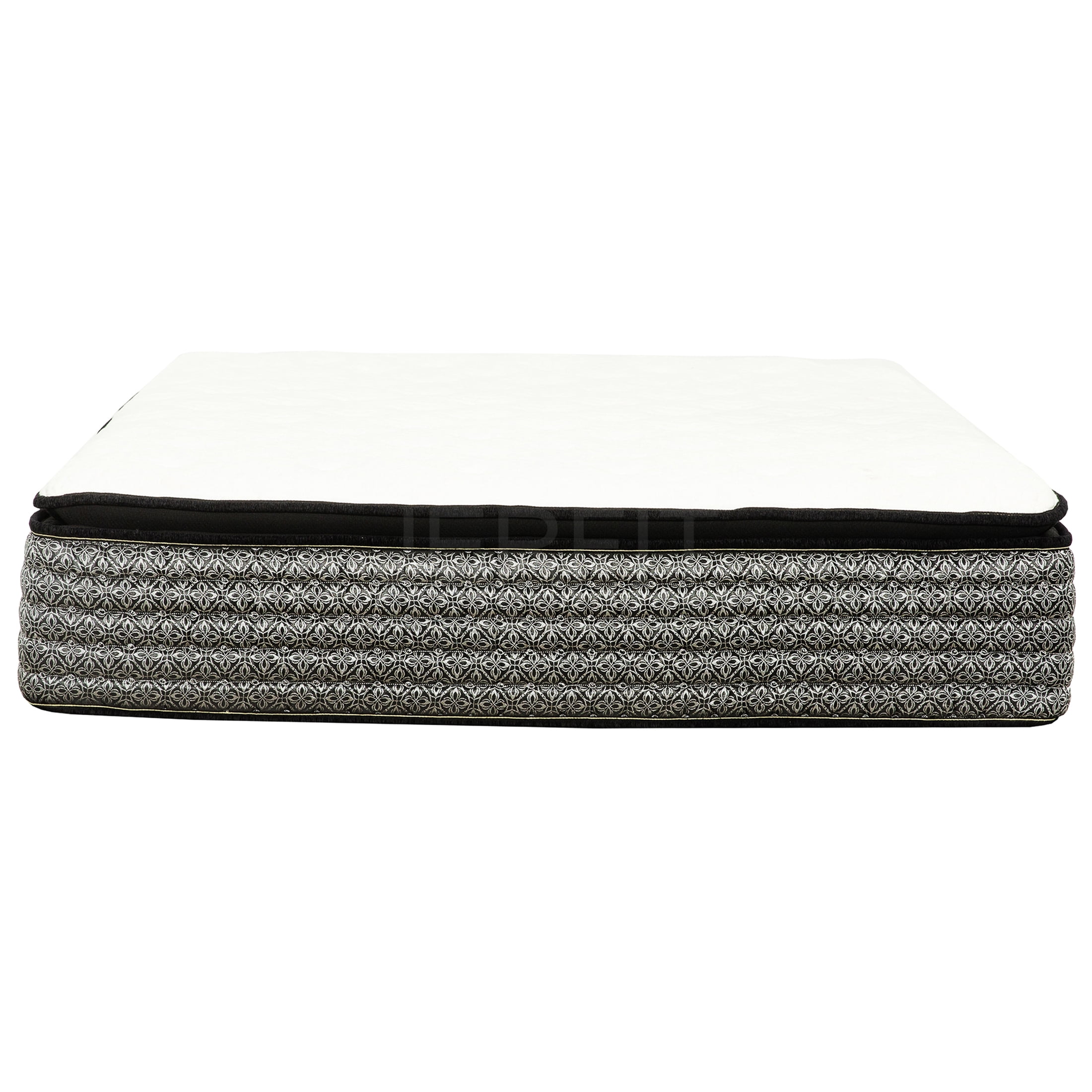 JERFIT 14 Inch King Hybrid Mattress with Pillow Top, Gel Memory Foam Pocket Coils for Cool, Supportive Sleep, Grey White