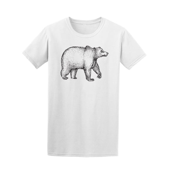 Simple Art Bear Side View T-Shirt Men -Image by Shutterstock, Male x-Large
