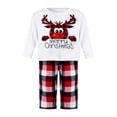 thumbnail image 2 of Ensembles de Pyjamas Assortis pour Famille Pyjamas de Noël Haut Imprimé avec Bas à Carreaux, 2 of 10