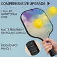 thumbnail image 2 of Pickleball Paddles Set Of 2, Fiberglass Surface, Fluid Smoke Aurora Art Style, 4 Balls & Bag, 2 of 5