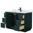 thumbnail image 3 of Wyndham Collection Miranda 48" Marble&Wood Single Bathroom Vanity in Green/Black, 3 of 6