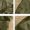 thumbnail image 5 of Dwellite Cargo Shorts Men Outdoor Work Button Zip Up Shorts Pants Summer Casual Lightweight Hiking Buttom with Pockets Light Green L, 5 of 6