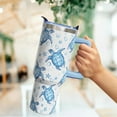 thumbnail image 3 of 40 oz Tumbler with Handle and Straw Sea Turtles Tumbler Sea Turtle Gifts for Women Turtles Cup Insulated Stainless Steel Tumbler Turtle Travel Coffee Mug, 3 of 6