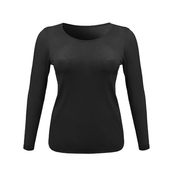 FashionOutfit Women's Basic Casual Round Neckline Plus size Tee Top W Various Colors