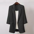 thumbnail image 2 of Yzengfg Medium Length Large Size Suit Jacket Korean Version Loose Casual Fashion Small Suit Women Black, 2 of 3