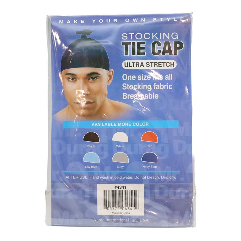 Annie Mr Durag Stocking Tie Down Cap Assorted, Pack of 6