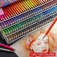 thumbnail image 3 of Lápices de acuarela de 160 colores, lápices de colores solubles en agua para estudiantes de arte y profesionales. Surtido de 160/120/72 colores para bocetos y páginas para colorear., 3 of 6