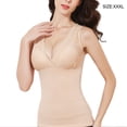 thumbnail image 3 of Sonducket Chaleco térmico para mujer, cuello en V, sin mangas, Color sólido, terciopelo, Top básico para mujer, ropa interior cálida para Camisetas sin mangas Color de piel XXXL, 3 of 6