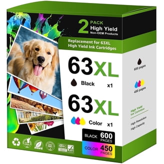 Halofox 63XL Black Ink Cartridges, Compatible with HP 63 Ink