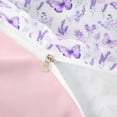 thumbnail image 4 of Erosebridal Kawaii Purple Butterflies Queen Duvet Cover Set,Rustic Lavender Blossom Bedding For Girl 3 Pieces,No Comforter,Reversible, 4 of 6