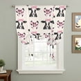 thumbnail image 2 of Cute Bow Cow Balloon Curtains for Windows, Bedroom Curtains 54 Inch Length, Beige Farmhouse Cute Animals Tie Up Curtains Panels Thermal Insulated Bathroom Curtains Window 42"x54", 2 of 8