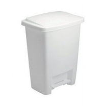 Rubbermaid Step-On Wastebasket Touchless - Plastic - 33 Qt, White