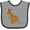 Heather and Black, variant on Inktastic Kangaroo Cute Boys or Girls Baby Bib