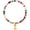 I, variant on Beaded Initial Bracelets for Women,Charm Rainbow Gemstone Colorful Summer Beach Jewelry for Women