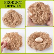 40g Bird Nesting Material Jute Bird Nests Bedding Material Mixing Canary Nesting Material Finch Parakeet Nesting Materials for Hummingbird Hamster Cage Gardens Tree Trunks Cotton Wool Brown DIY