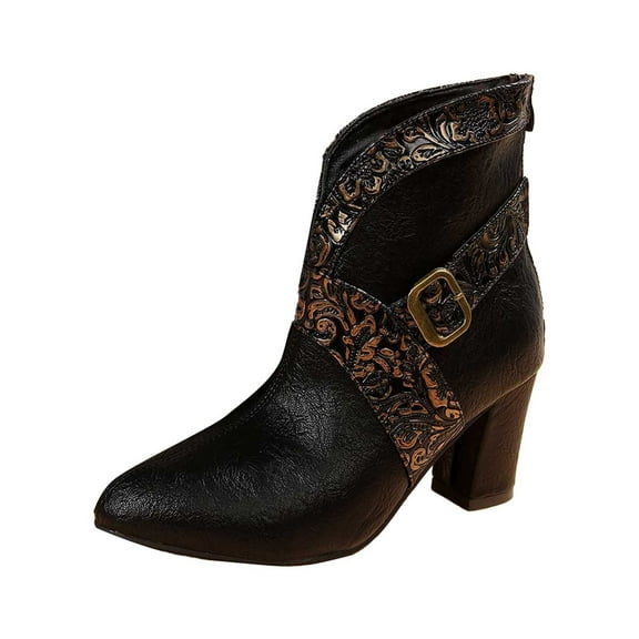 Fall Boots Style Ankle Boots with Back Zipper and Heel Ideal for Casual Wear and Fashion Forward