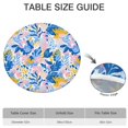 thumbnail image 6 of Multicolor Cartoon Floral and Leaf Pattern Round Fitted Tablecloth with Elastic Edge,Dining Table Cover Waterproof,Outdoor Round Tablecloth for Camping,Dining,Indoor and Outdoor, 6 of 7