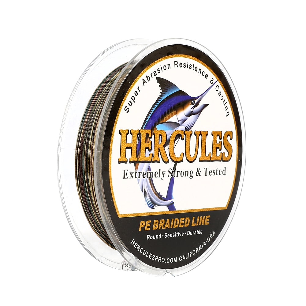HERCULES Super Strong 1000M 1094 Yards Braided Fishing Line 6 LB Test for Saltwater Freshwater PE Braid Fish Lines 4 Strands - Camouflage, 6LB (2.7KG), 0.08MM