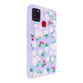 thumbnail image 1 of Funda de Diseño Doble Capa con Vidrio 9D Selicell para Samsung Galaxy M31 Flores con fondo lila, 1 of 2