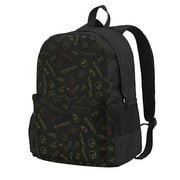 XMXY Funny Schedule Doodles Backpack Laptop Bag for Women, School Bookbag Lightweight Backpack for Travel Casual Work Backpack Black
