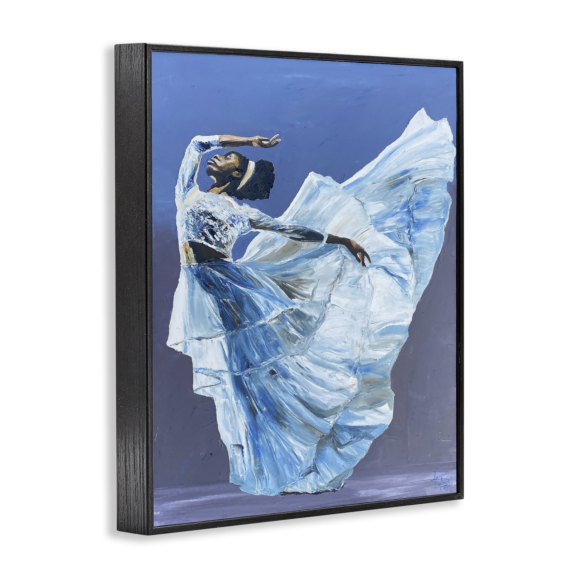 Stupell Industries Young Queen Dancer Black Framed Giclee Art, design by Lauren Luna