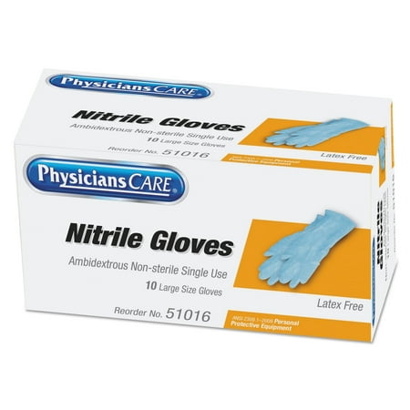 PhysiciansCare Medical Exam Latex Gloves, Large, 10 count