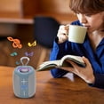 thumbnail image 2 of Latrodar New Exquisite Cylindrical Portable Bluetooth Speaker Colorful Lights Cool Gift Sound Well-Made Gray 4.4x4.4 Inch Home Gadgets, 2 of 4