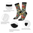 thumbnail image 3 of Yiaed Cute Animal Forest Print Great elasticity Crew Socks Sports socks for Men and Women, 3 of 5