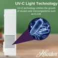thumbnail image 3 of Hunter Fan HP247AP Plug-in Whisper Quiet UV-C Air Sanitizer, Gray, 3 of 7