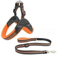 thumbnail image 2 of Flmtop Harnais pour Chien Ajustable, Outil de Traction Antidéflagrant, Fournitures pour Animaux Durables pour l'Extérieur, Orange, 2 of 9